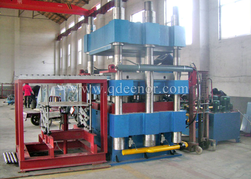 Six column plate vulcanizing press